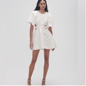 Aje mimosa white dress sz 10